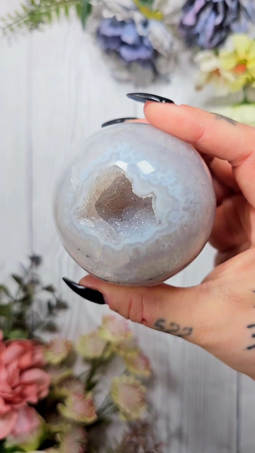 Druzy Agate / Quartz Sphere CS89