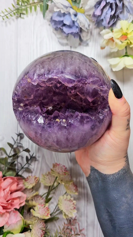 HUGE Druzy Amethyst Sphere CS94