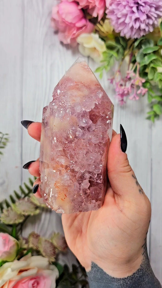 Pink Amethyst tower CT101