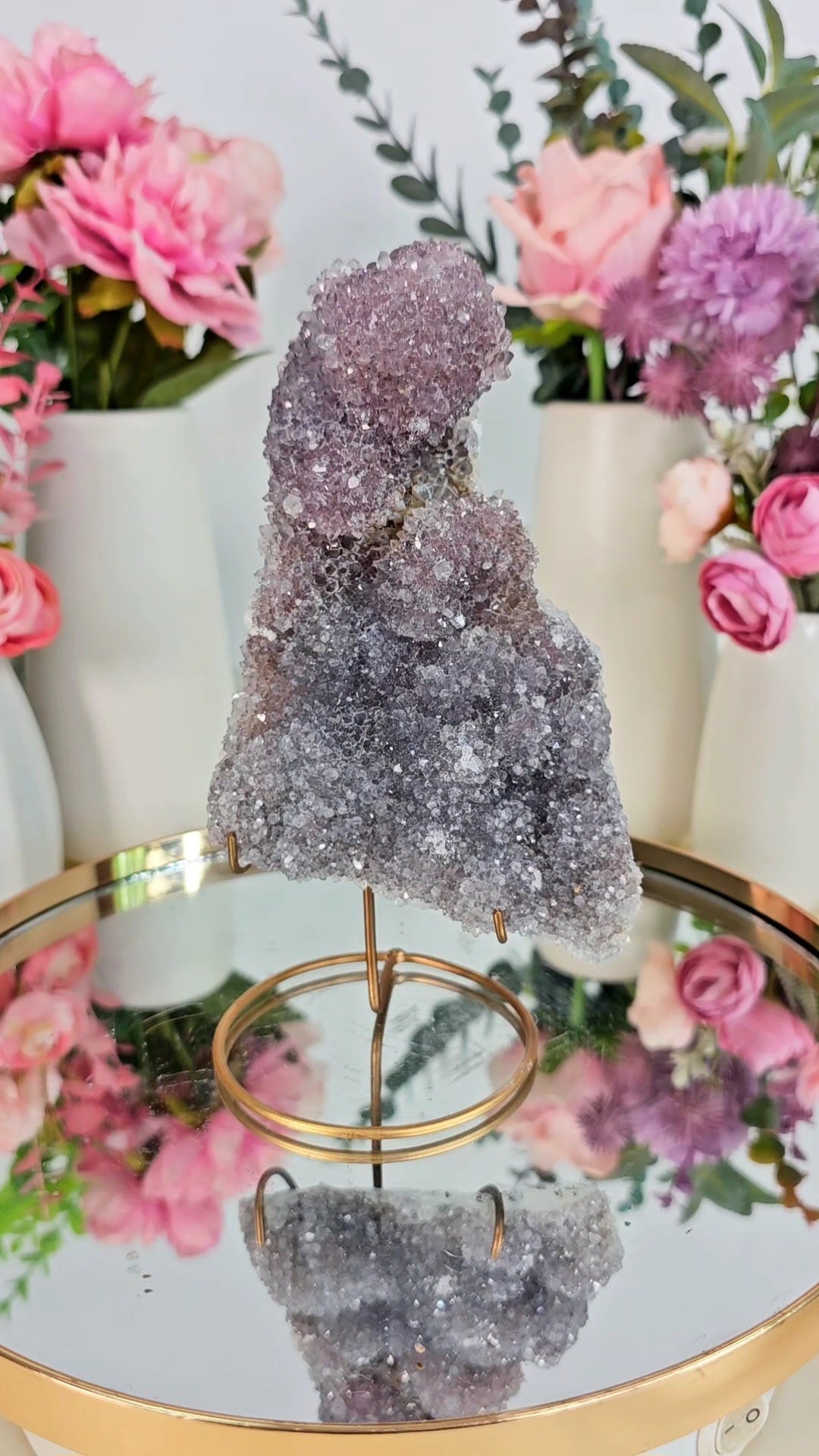 Flower Amethyst on Stand FL20