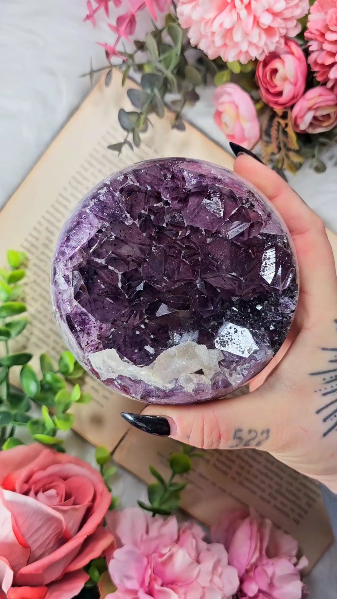 Amethyst / Calcite Sphere CS110