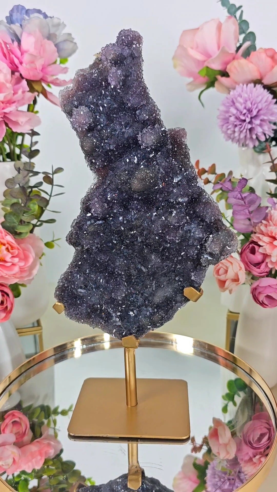 Flower Amethyst on Stand FL24