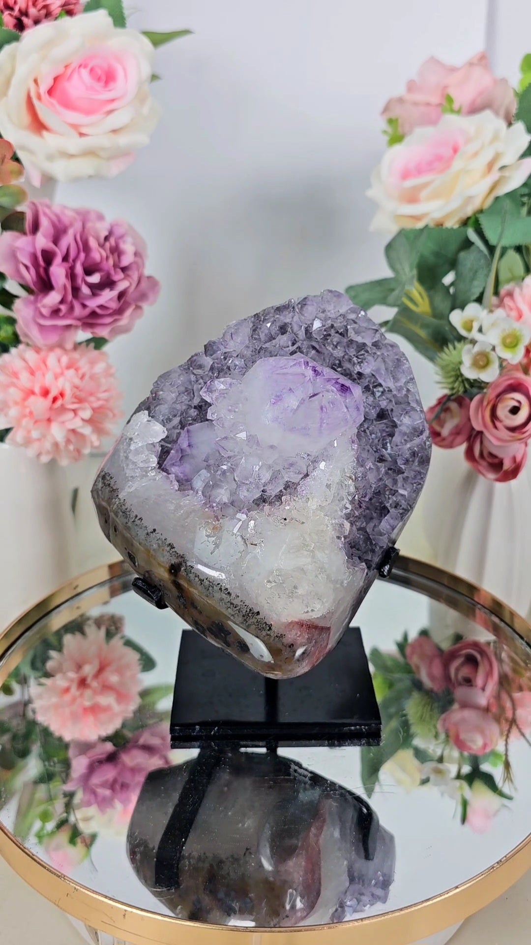 Amethyst Formation on Stand