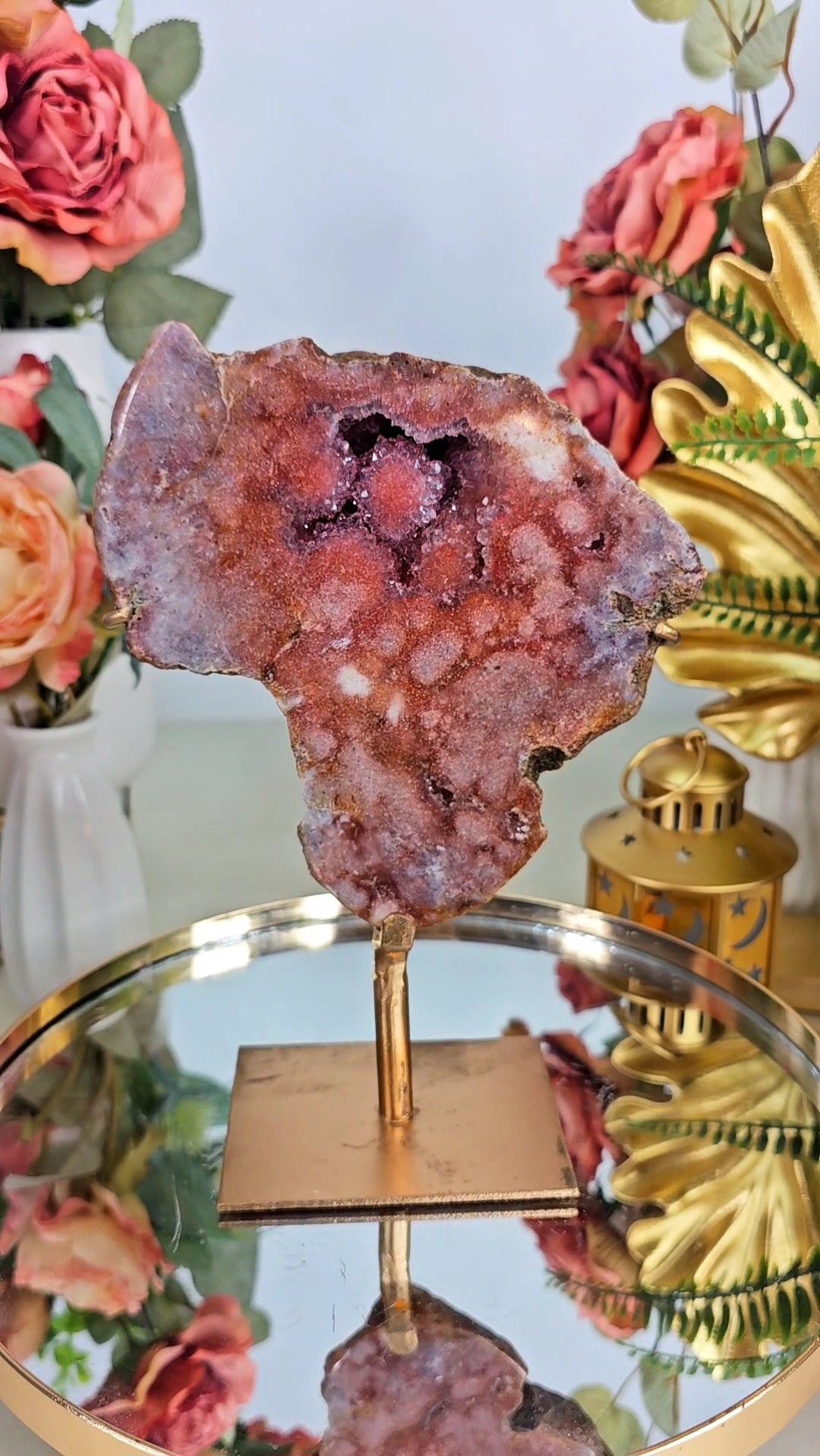 Pink Amethyst Slab on Stand 03