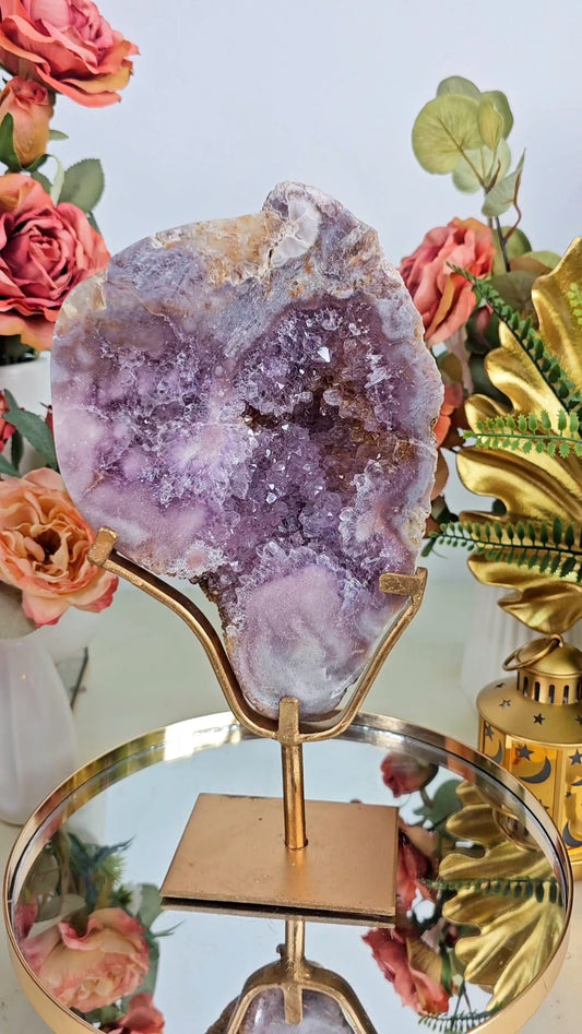 Pink Amethyst Slab on Stand 06