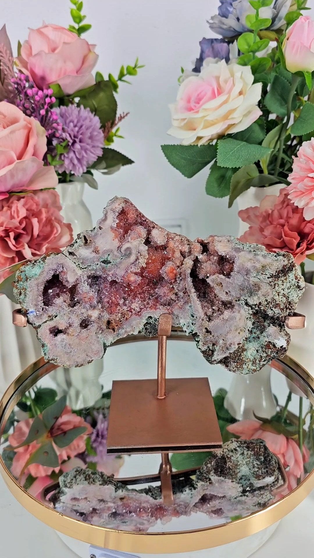 Pink Amethyst Slab on Stand 17