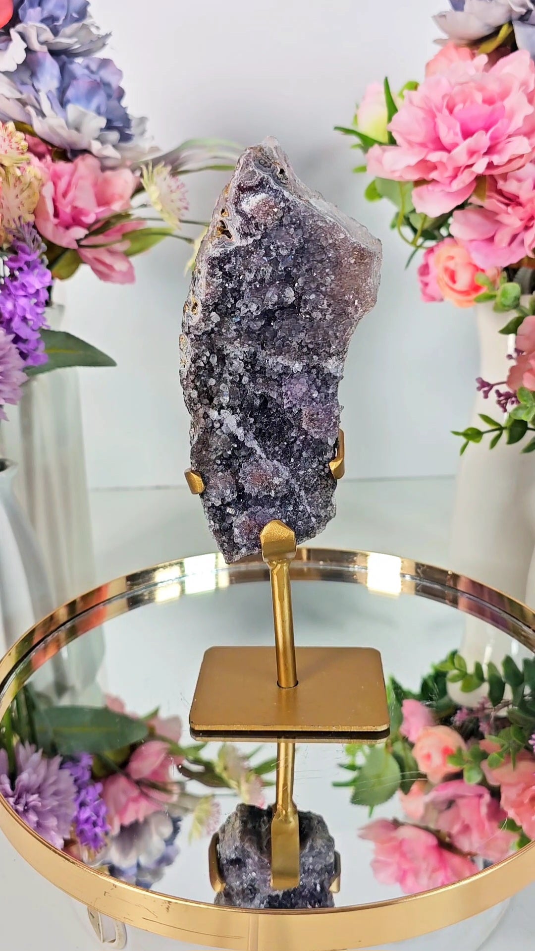 Flower Amethyst on Stand