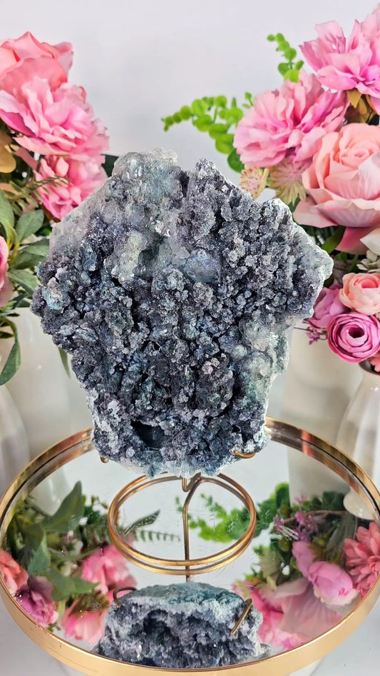 Zeilite / Flower Amethyst on Stand