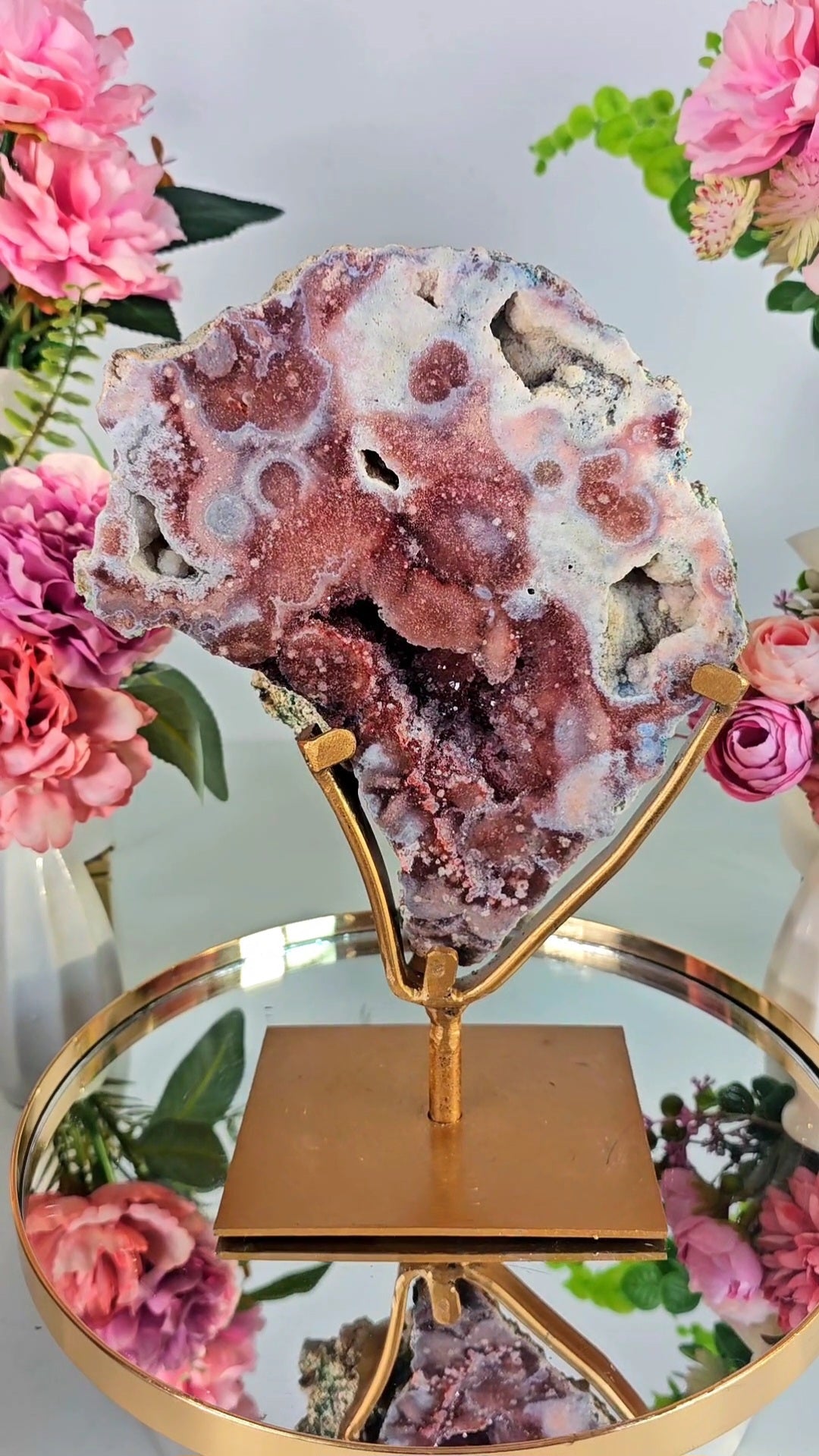 Pink Amethyst Slab on Stand 29