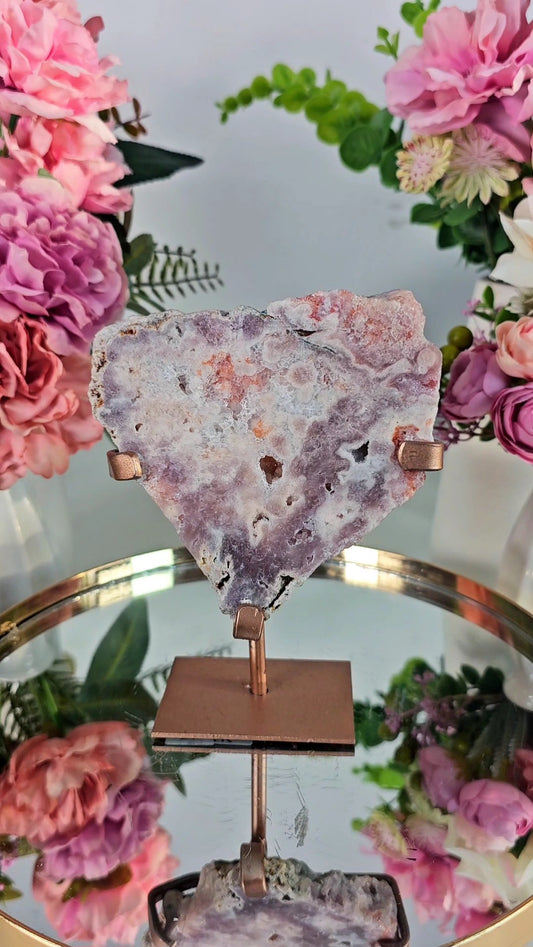 Pink Amethyst Slab on Stand 30