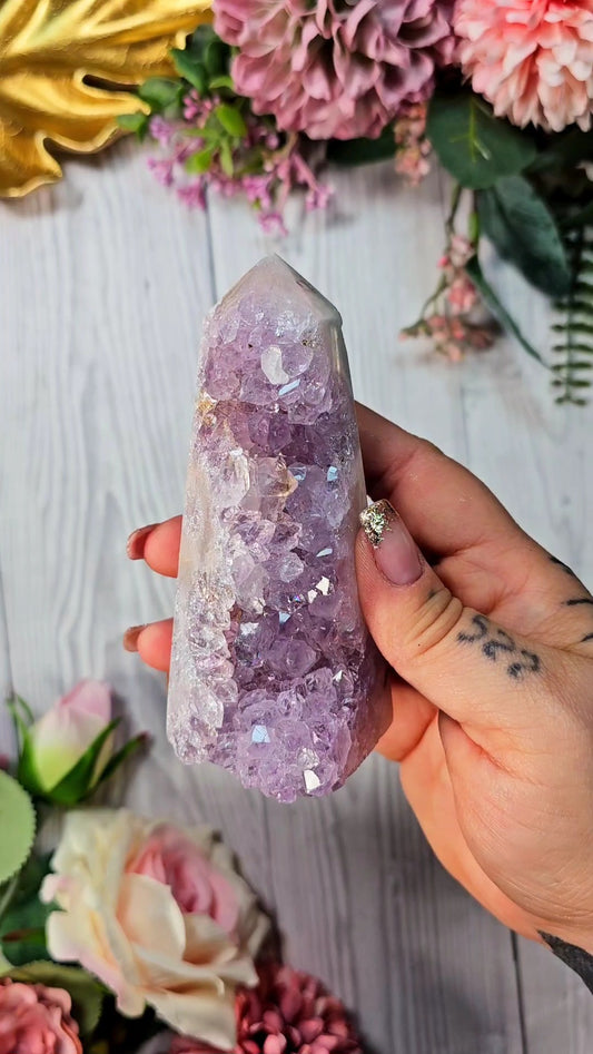 Pink Amethyst tower CT280