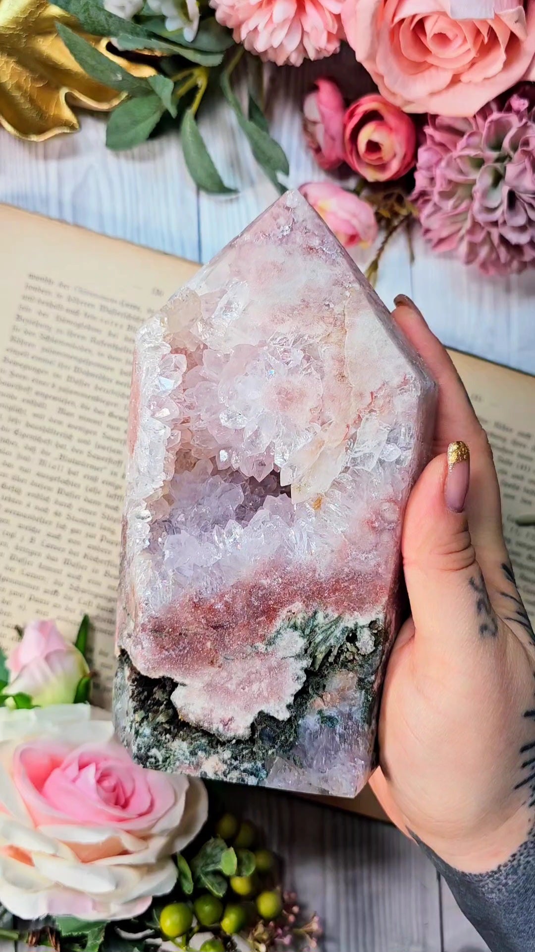 Double Sided Pink Amethyst tower CT307