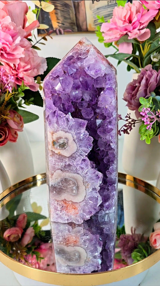 Pink Amethyst tower CT332