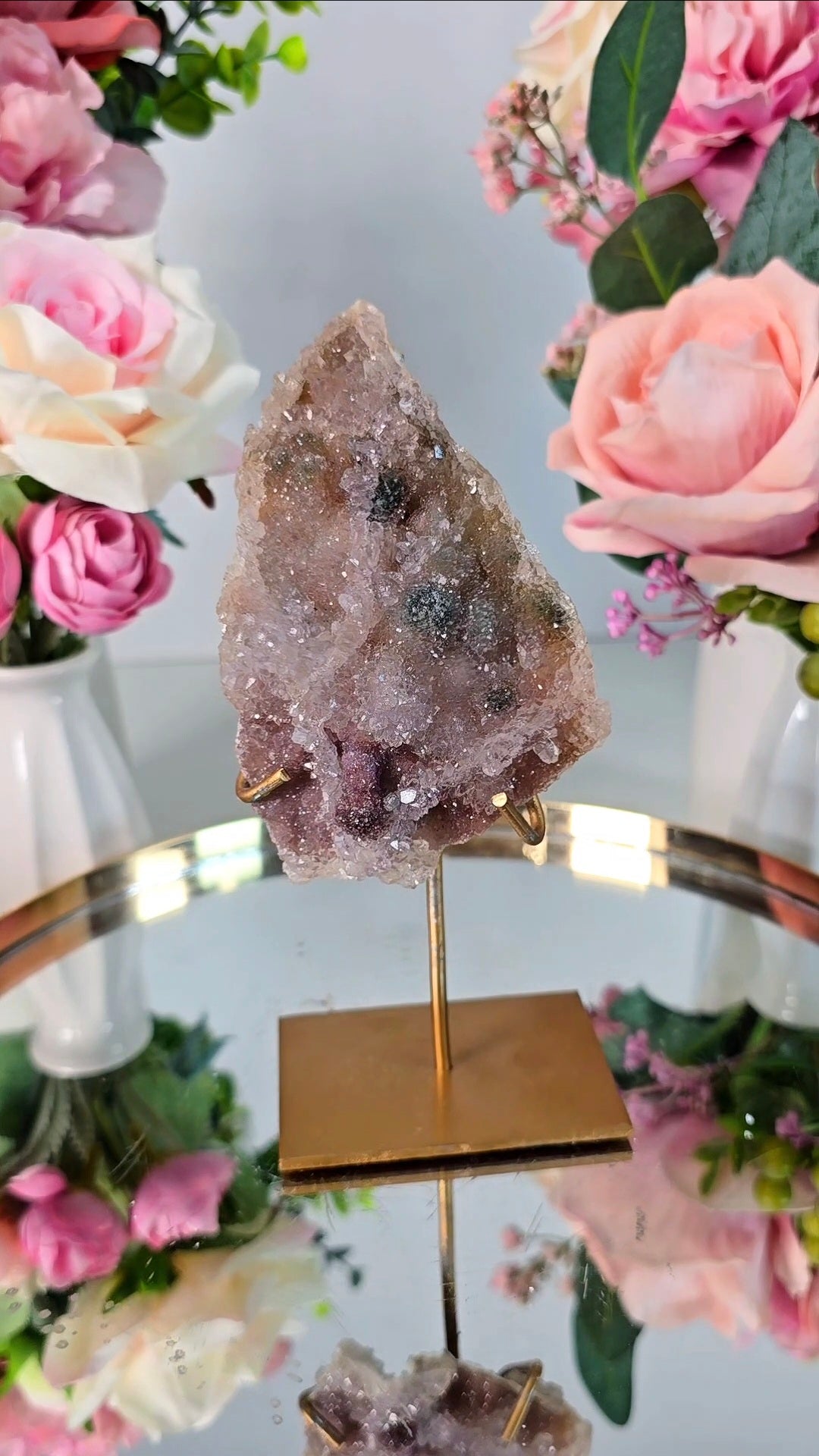 Flower Amethyst on Stand FL12