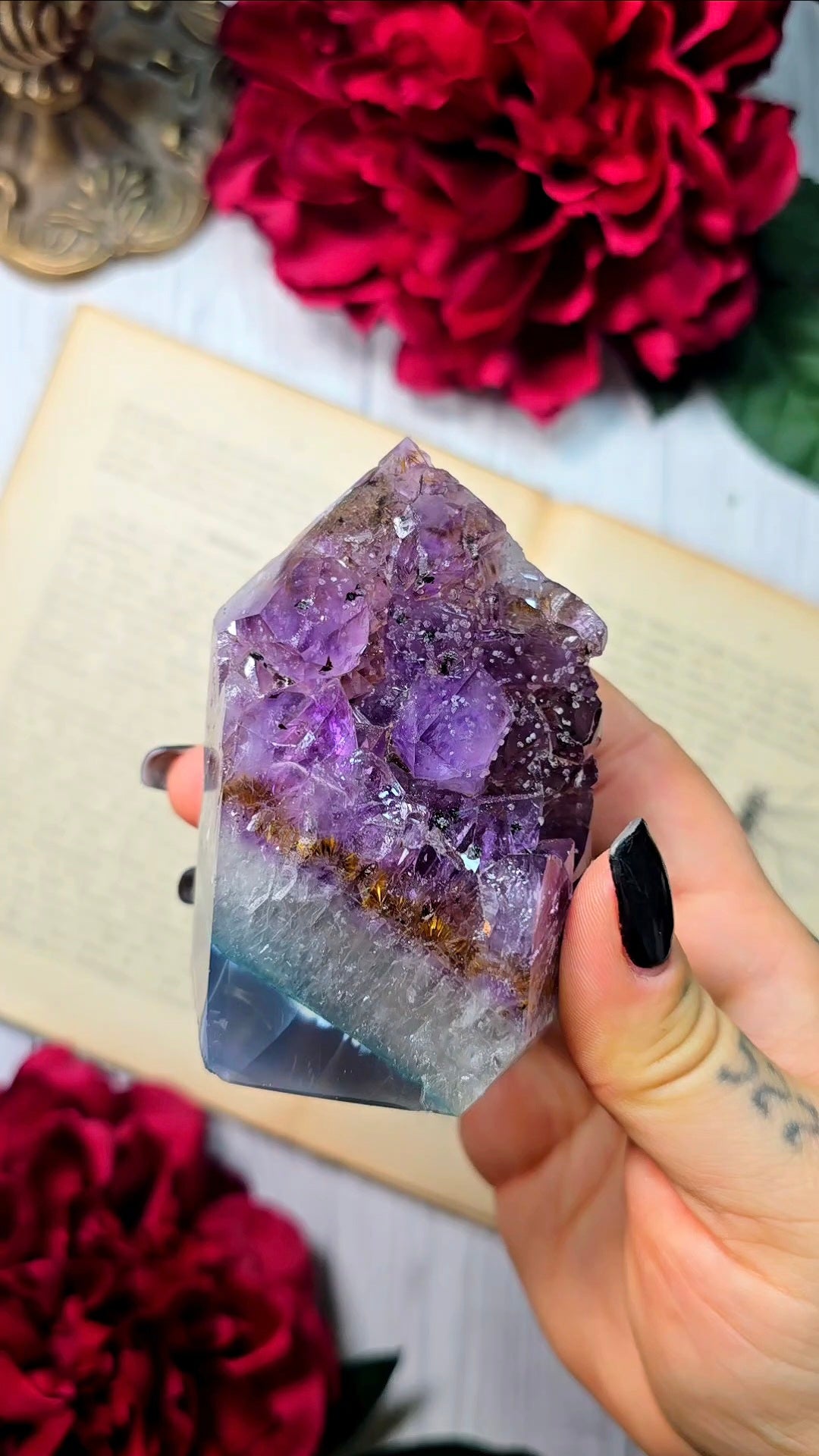 Druzy Amethyst / Agate tower CT360