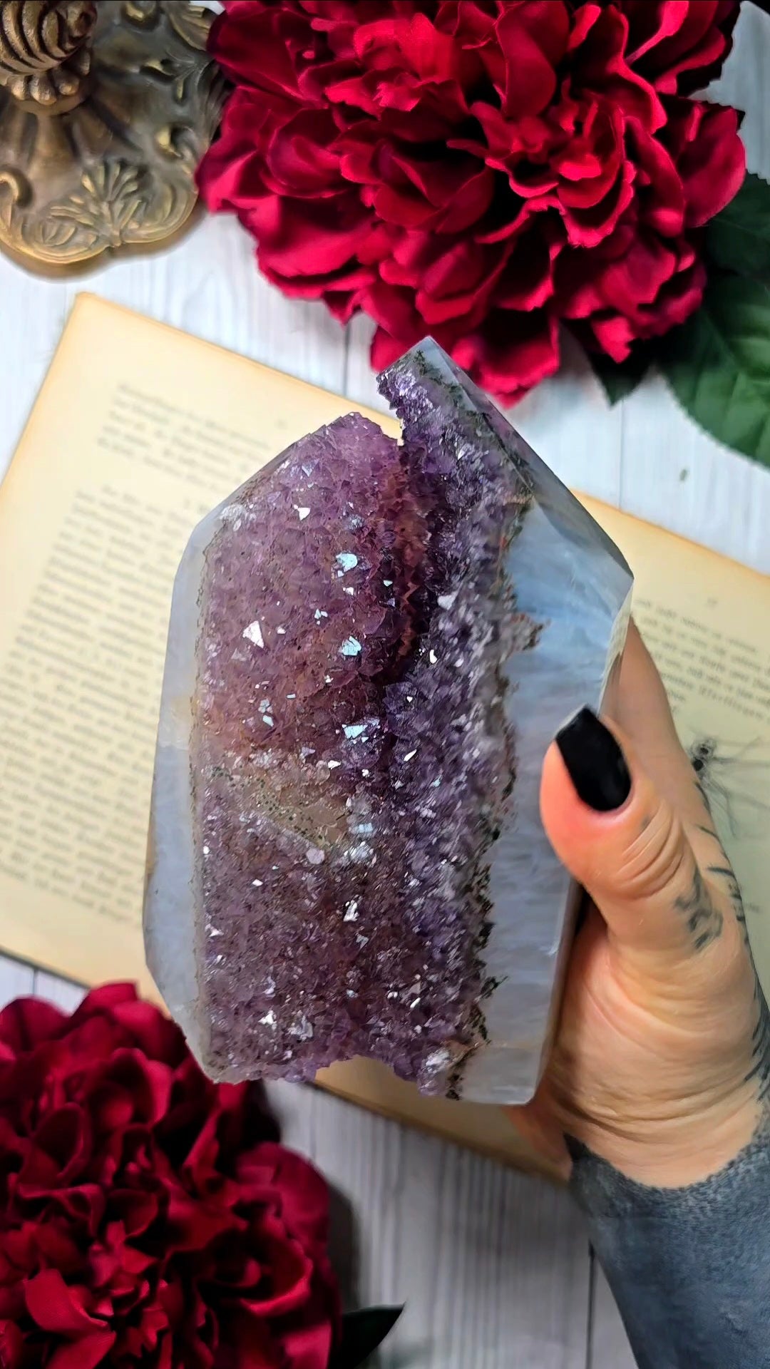 Druzy Amethyst / Agate tower CT365