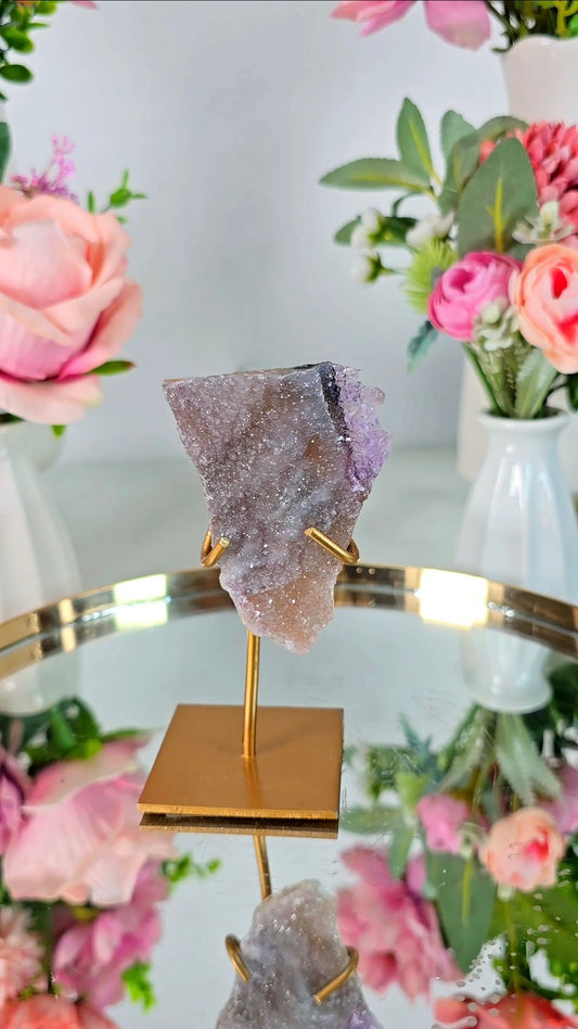 Flower Amethyst on Stand FL25