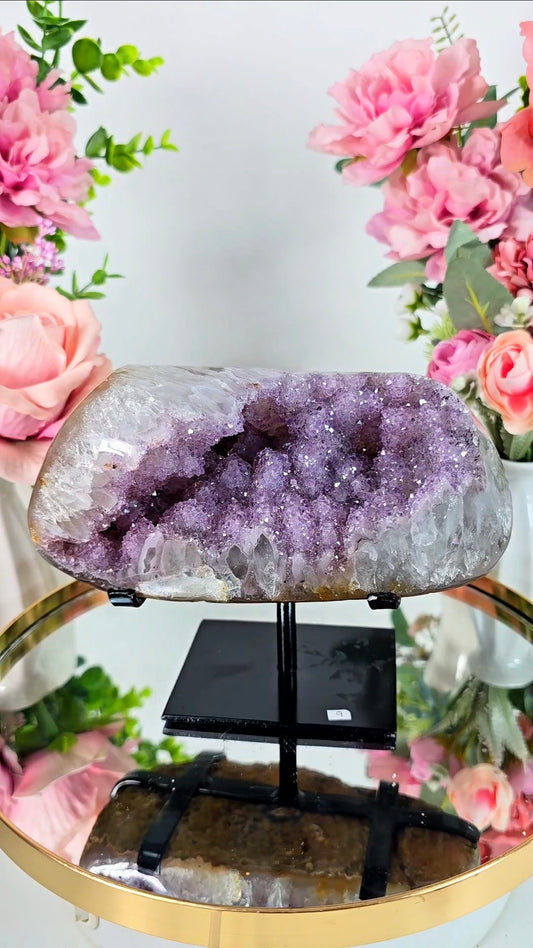 Amethyst / Quartz on Stand 32