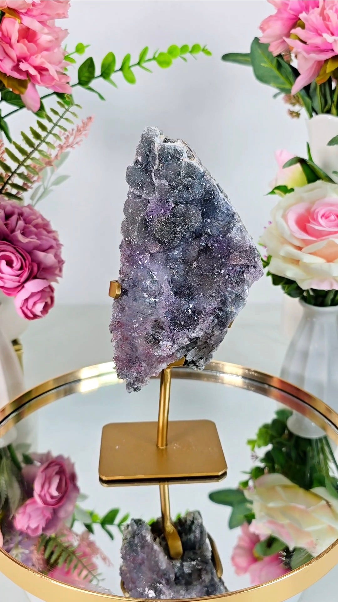 Flower Amethyst on Stand FL63