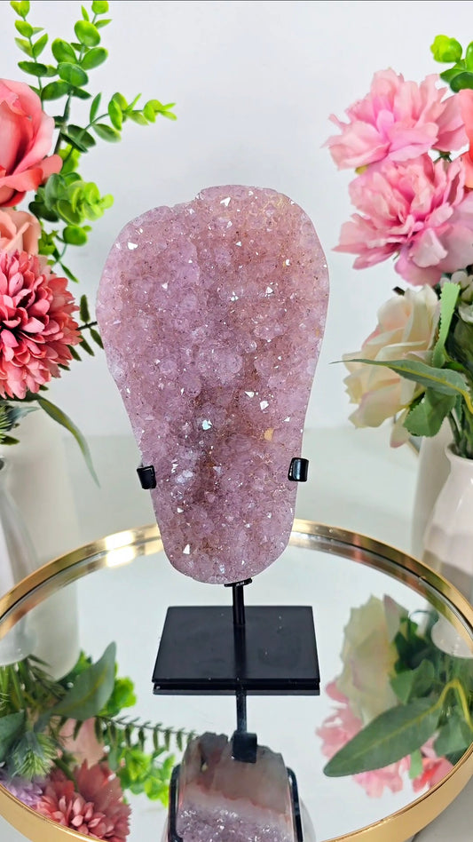 Light Pink Rainbow Amethyst on Stand 51