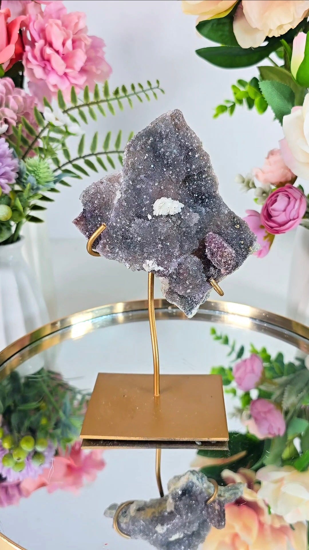 Flower Amethyst on Stand CFLX216