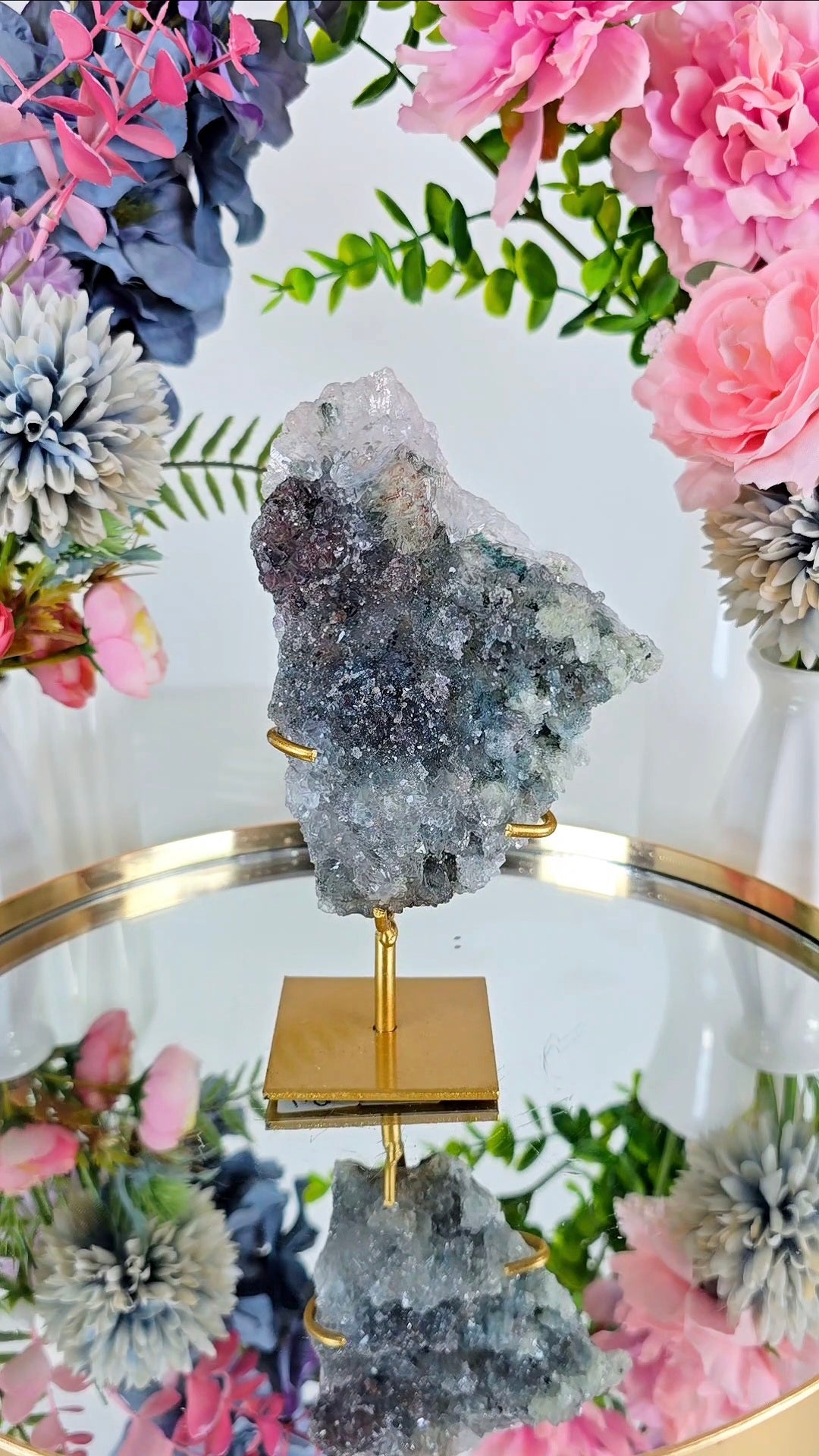Flower Amethyst on Stand CFLX243