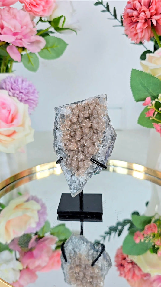 Sugary Rainbow Amethyst on Stand 02