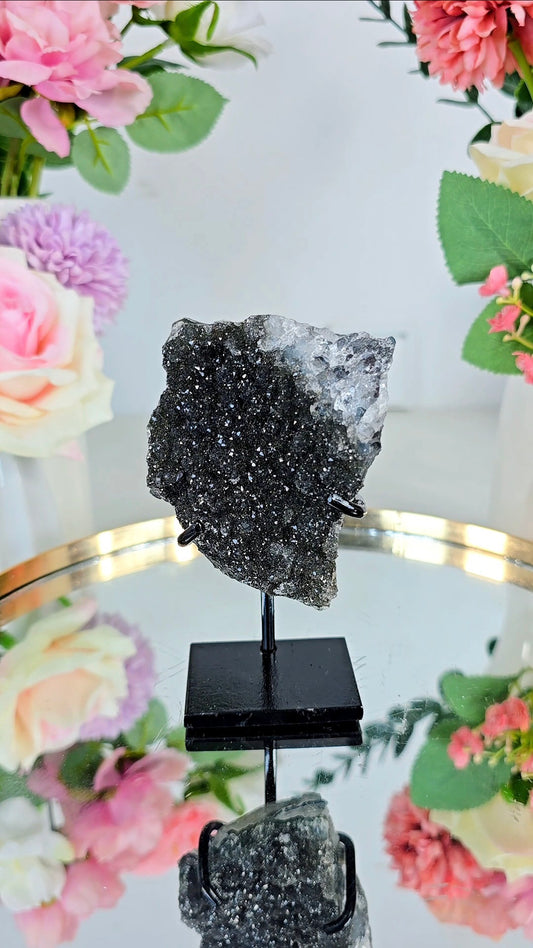 Sugary Rainbow Amethyst on Stand 04