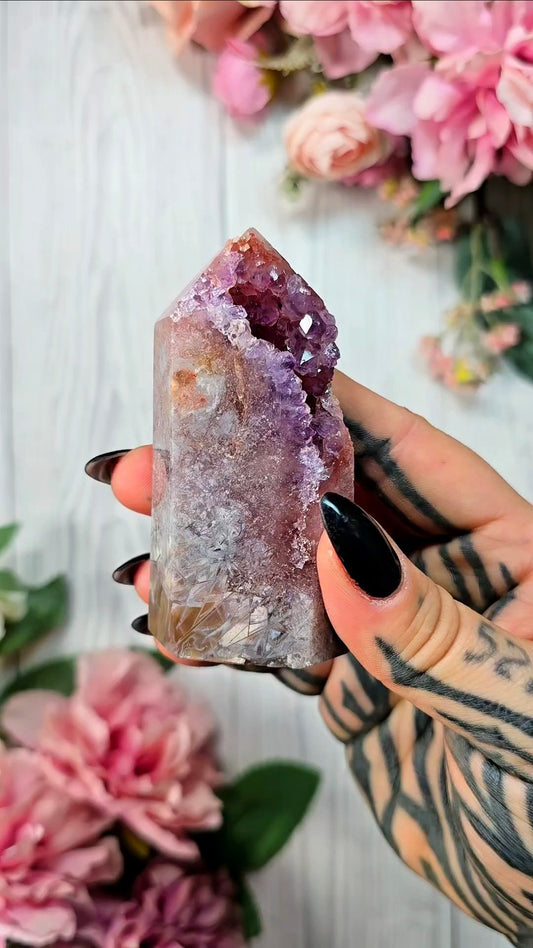 Pink Amethyst tower CT505