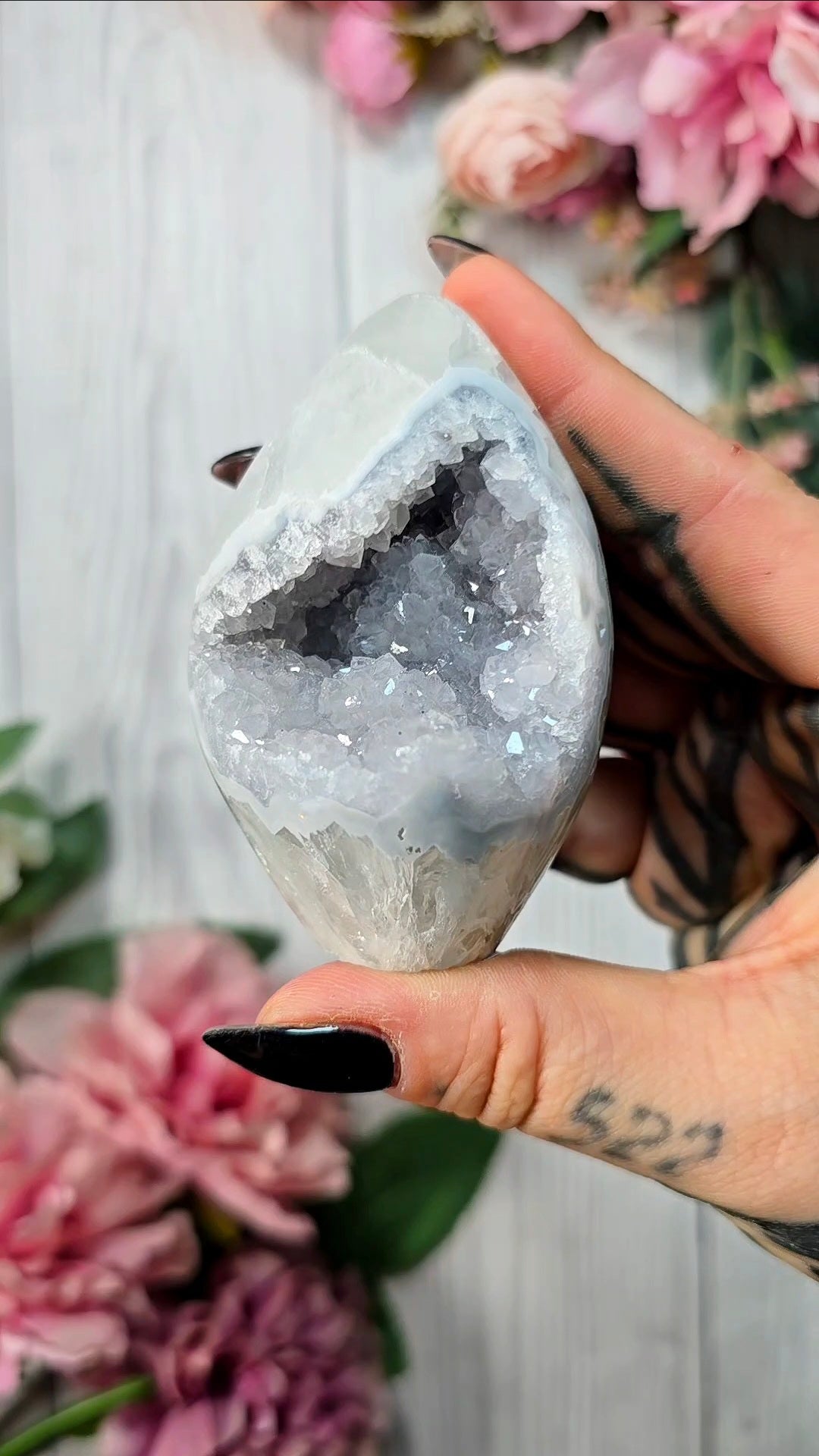 Druzy Agate Flame / Egg 01