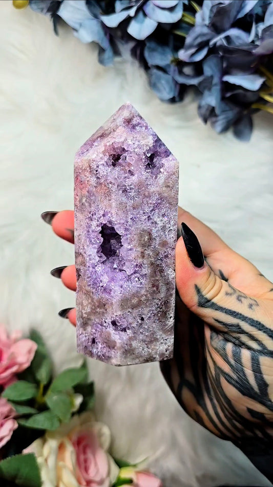 Pink Amethyst tower CT516