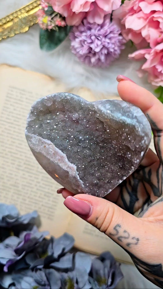 Rainbow Amethyst Heart 267