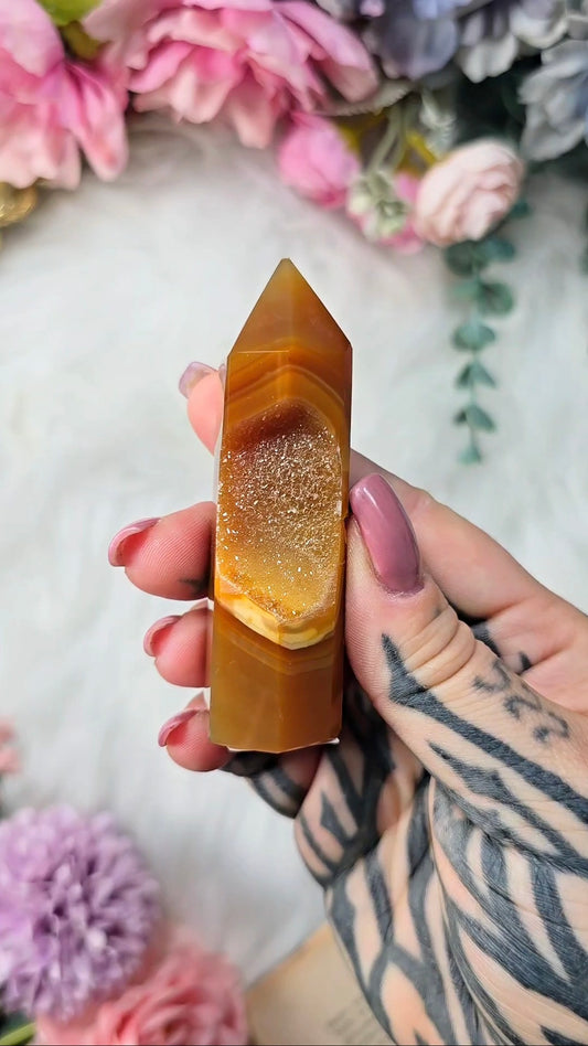 Druzy Agate tower CT581