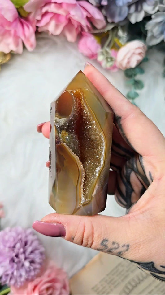 Druzy Agate  tower CT583