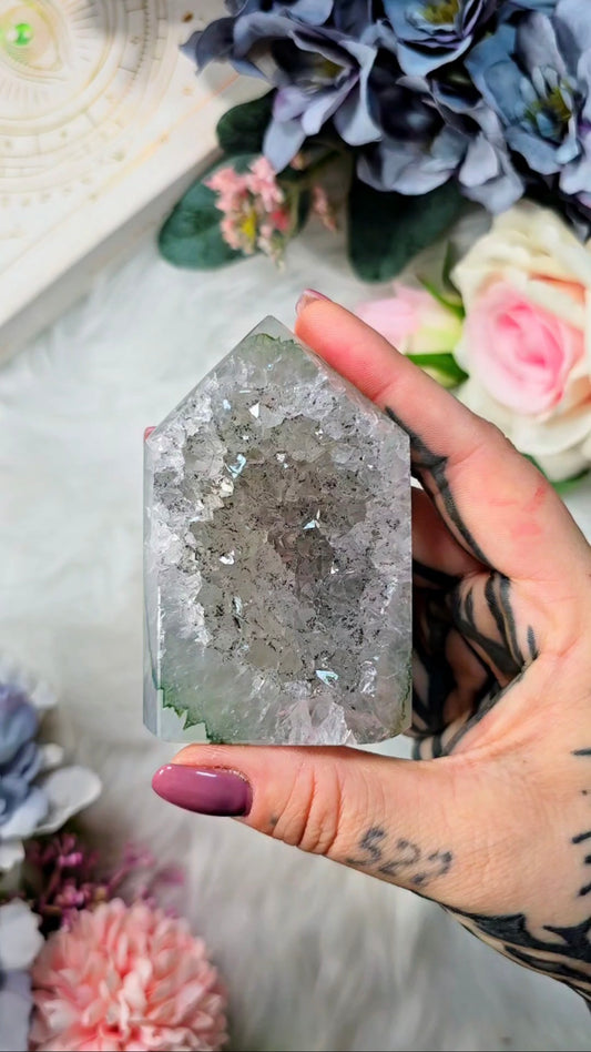 Druzy Green Quartz Tower CT604