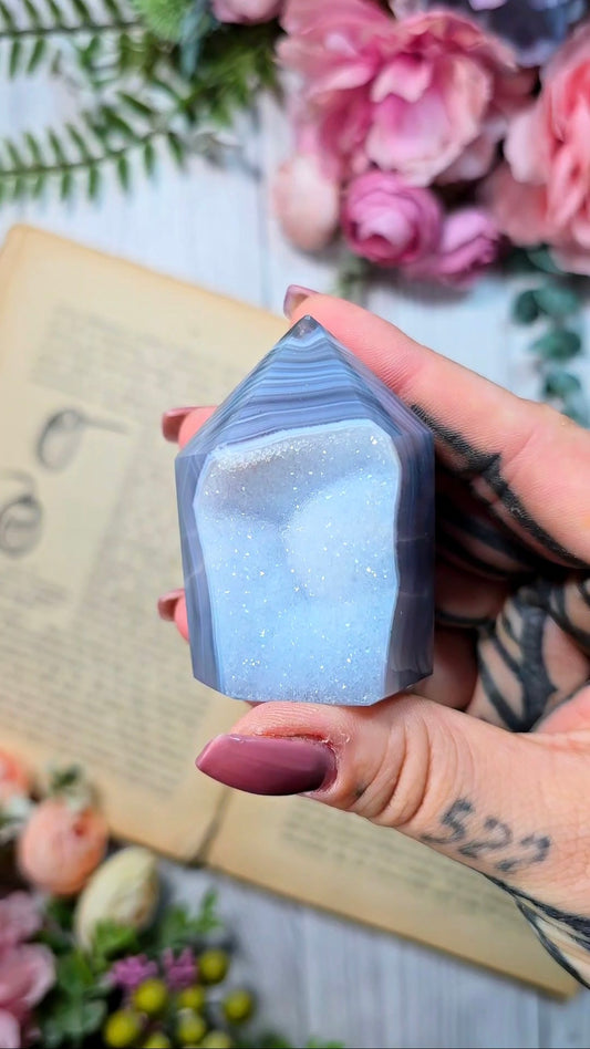 Druzy Agate Tower CT599