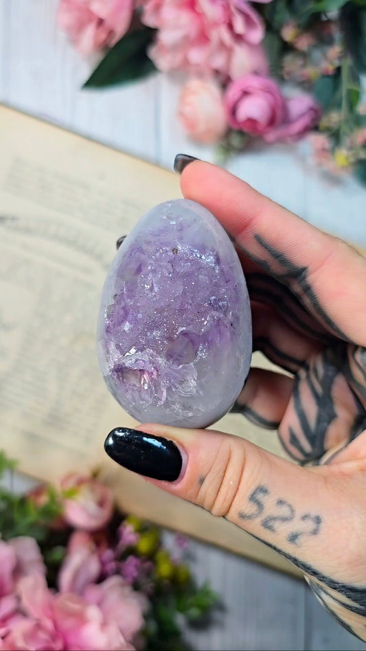 Druzy Rainbow Amethyst Egg 16