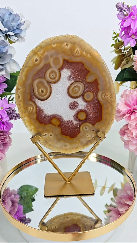 Agate Slab on stand
