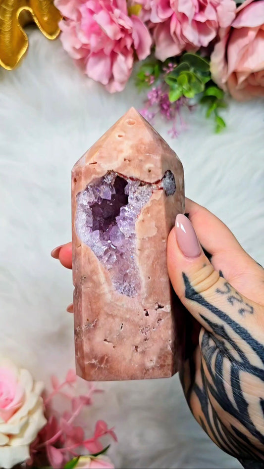 Pink Amethyst tower CT675