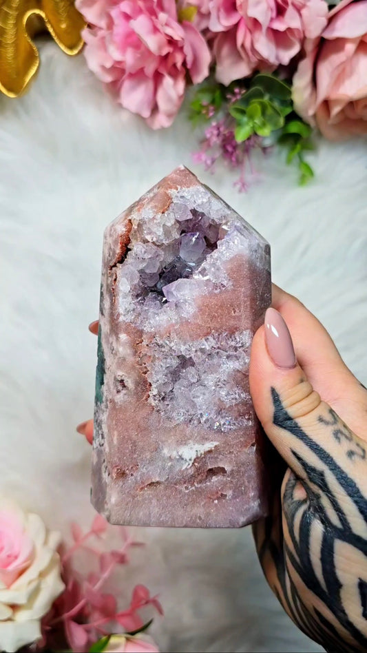 Pink Amethyst tower CT676