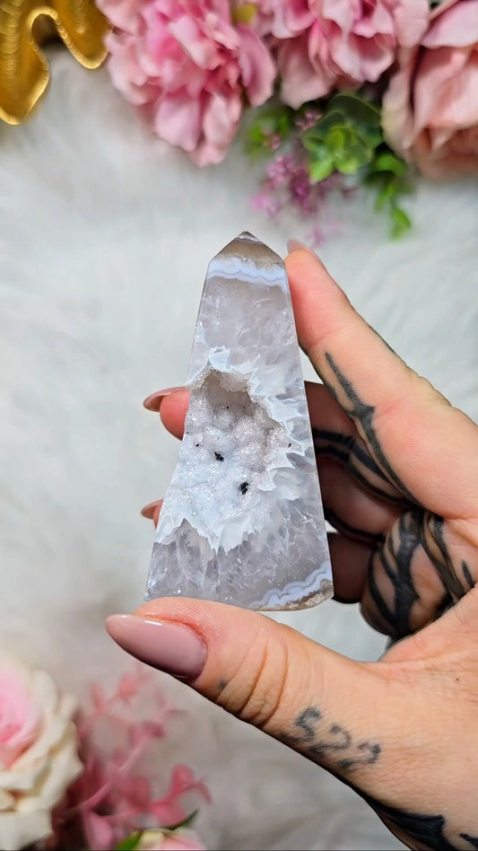 Druzy Agate Obelisk / Tower CT690