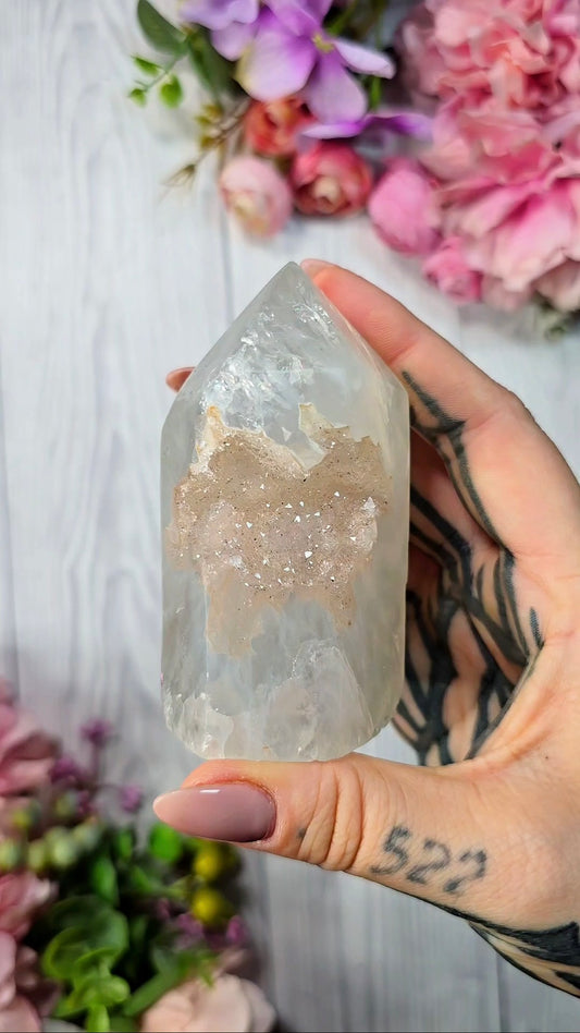 Druzy Rainbow Amethyst Tower CT691
