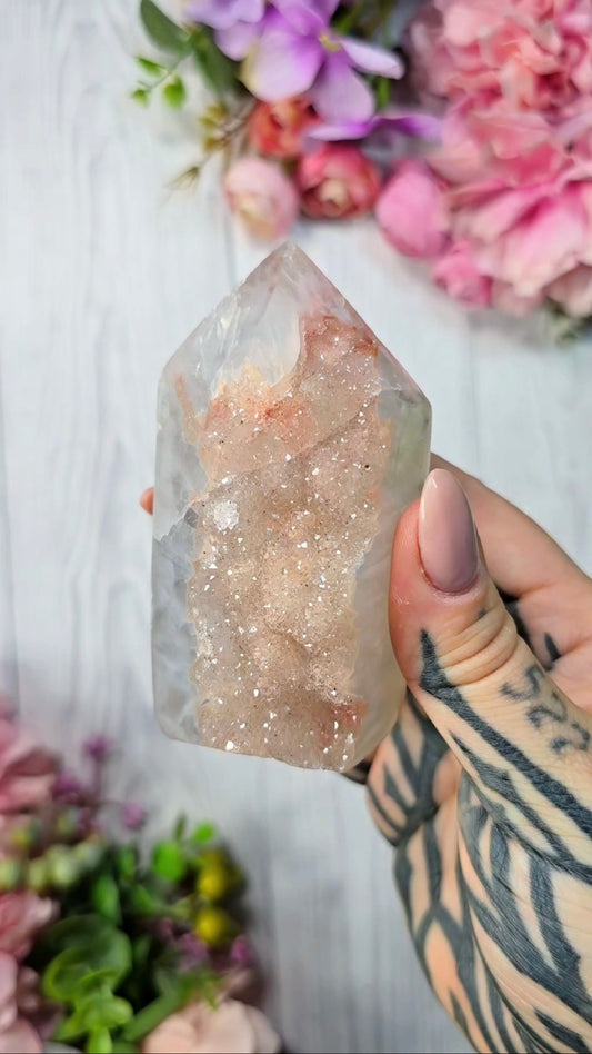 Druzy Rainbow Amethyst Tower CT692