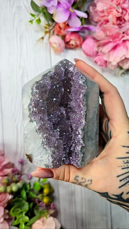 Druzy Rainbow Amethyst Tower CT693
