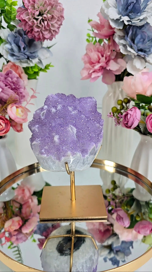 Sugary Rainbow Amethyst on Stand 43