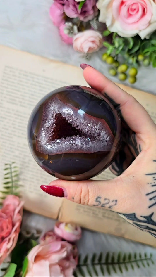 Druzy Agate Sphere CS266