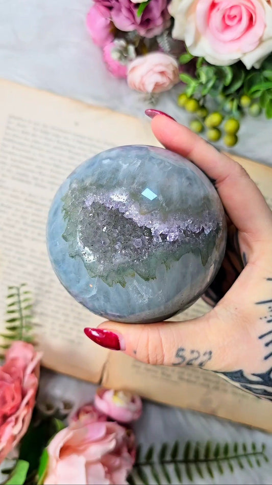 Druzy Quartz / Agate Sphere CS267