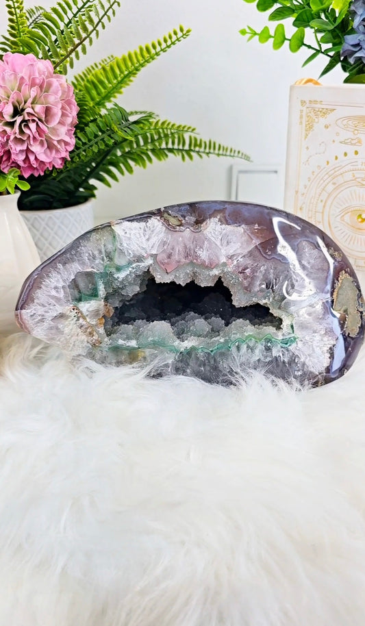 HUGE Green Sugar Druzy Rainbow Amethyst Cave (more than 5kg)