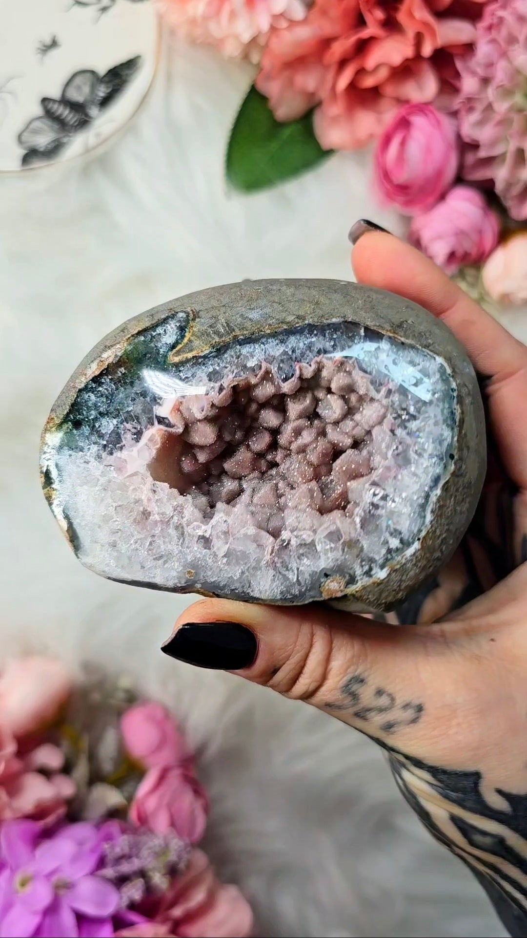 Soft Sugardruzy Rainbow Amethyst Cut Base 108