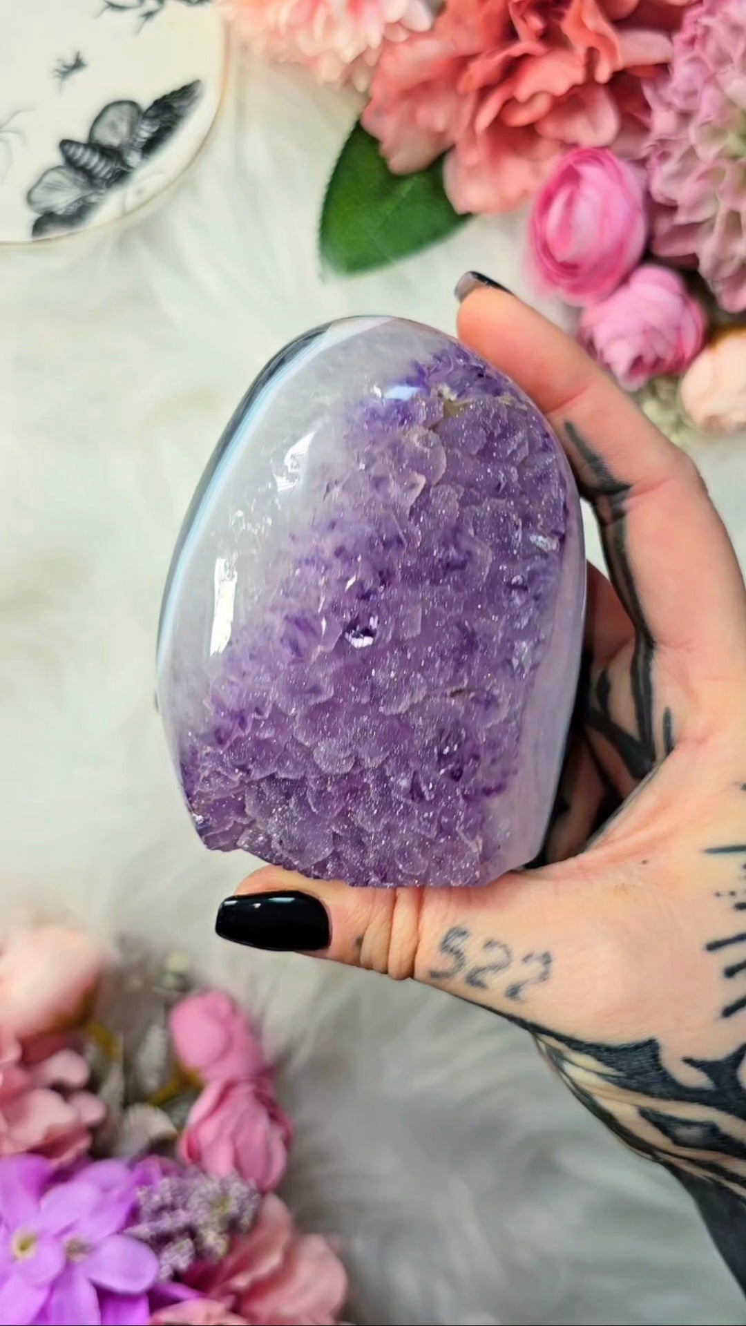 Soft Sugardruzy Rainbow Amethyst Cut Base 109